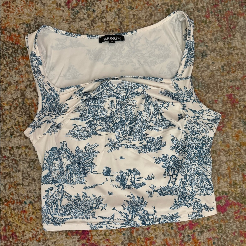SHEIN, size medium, blue and white